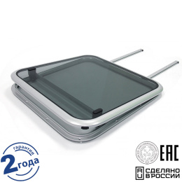 Люк палубный Альбатрос сдвижной 580х580 мм дымчатый (030801T)